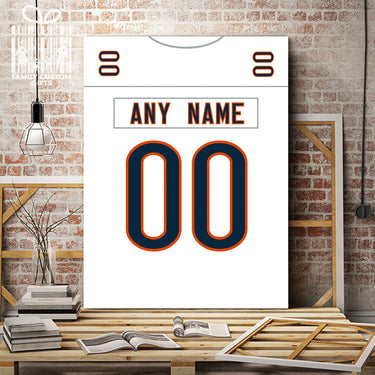 Chicago Jersey Custom Canvas Print Wall Art for Boy Girl Men Women Football Personalized Canvas Art